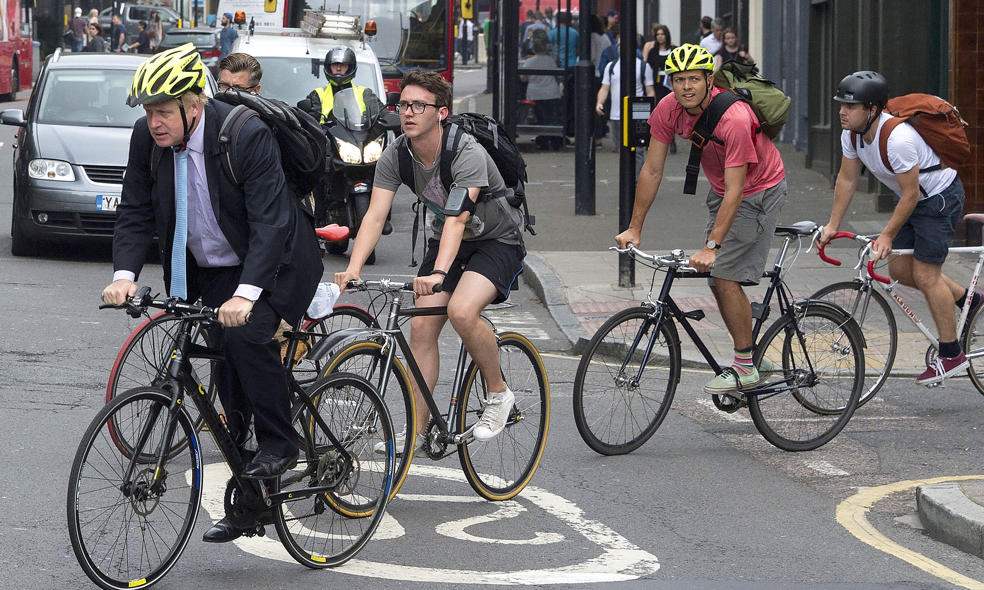 Open data help cyclists plan safer journeys. Photograph: Ray Tang/REX