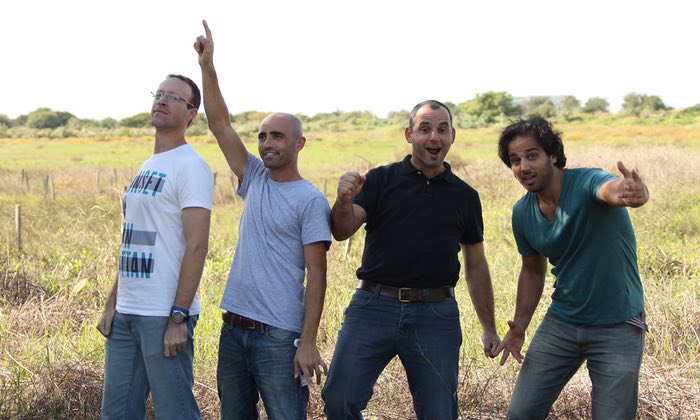 The Farm Dog team from left to right: Ido Zilberberg (lead software engineer), Michael Hermon (CTO), Erez Sharon (VP Hardware), Liron Brish (CEO). Photograph: Farm Dog